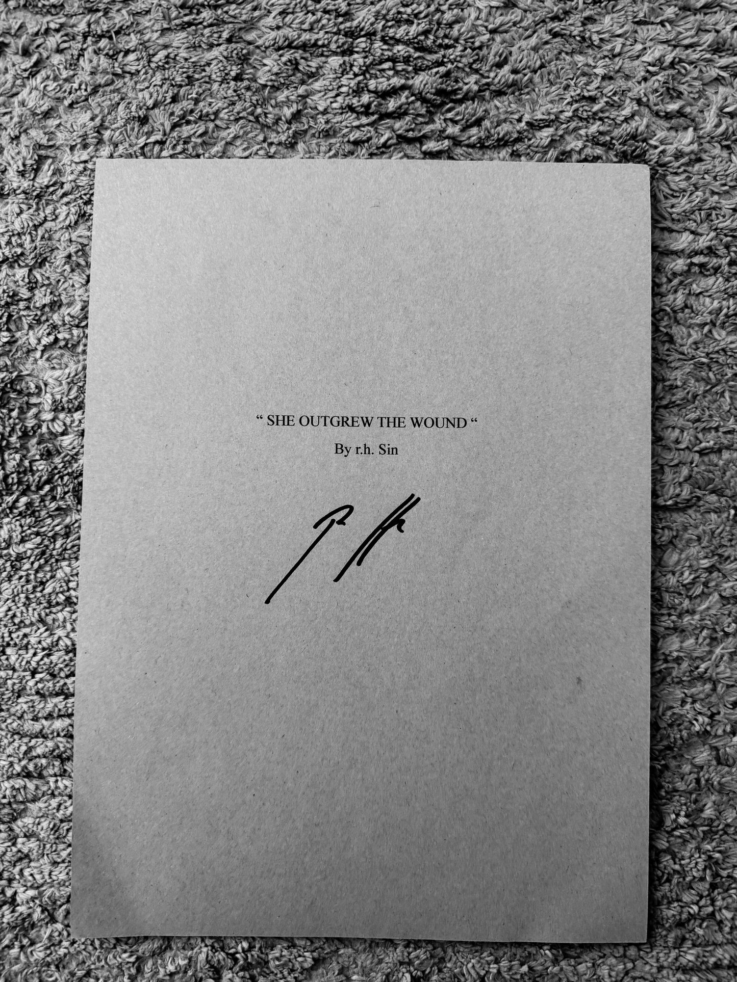 SIGNED MANUSCRIPT: SHE OUTGREW THE WOUND