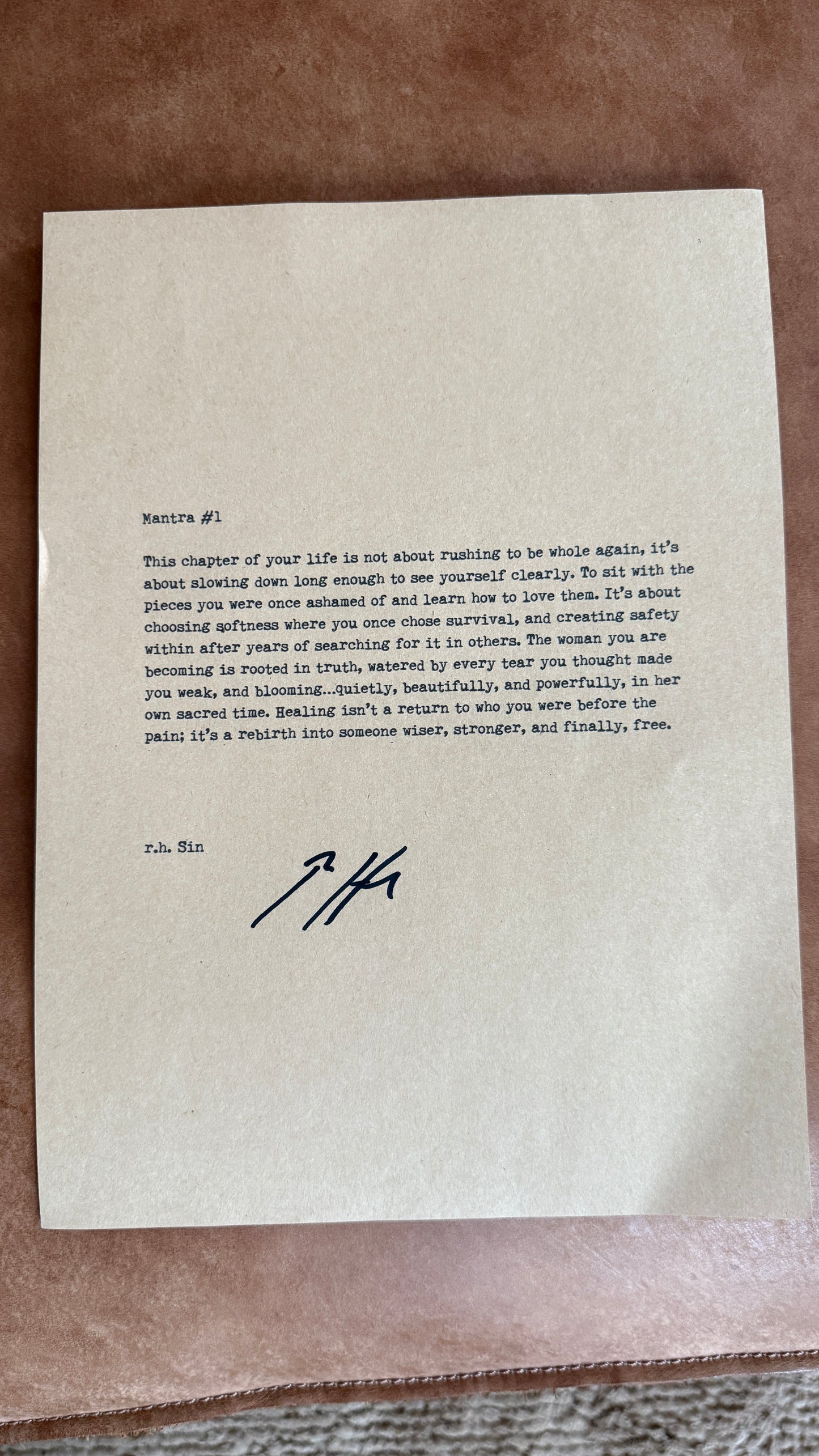 (SIGNED) MANTRA #1