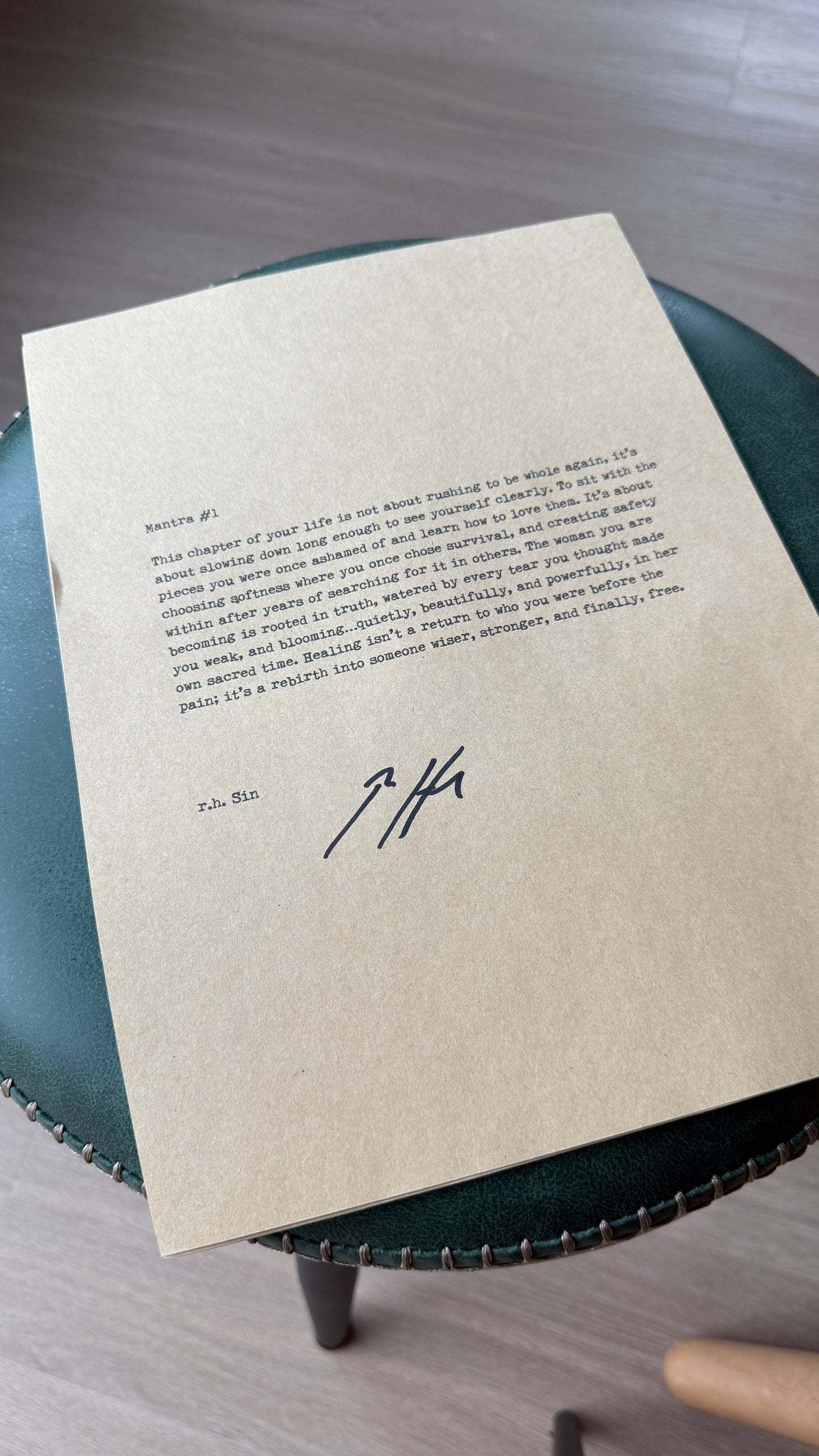 (SIGNED) MANTRA #1