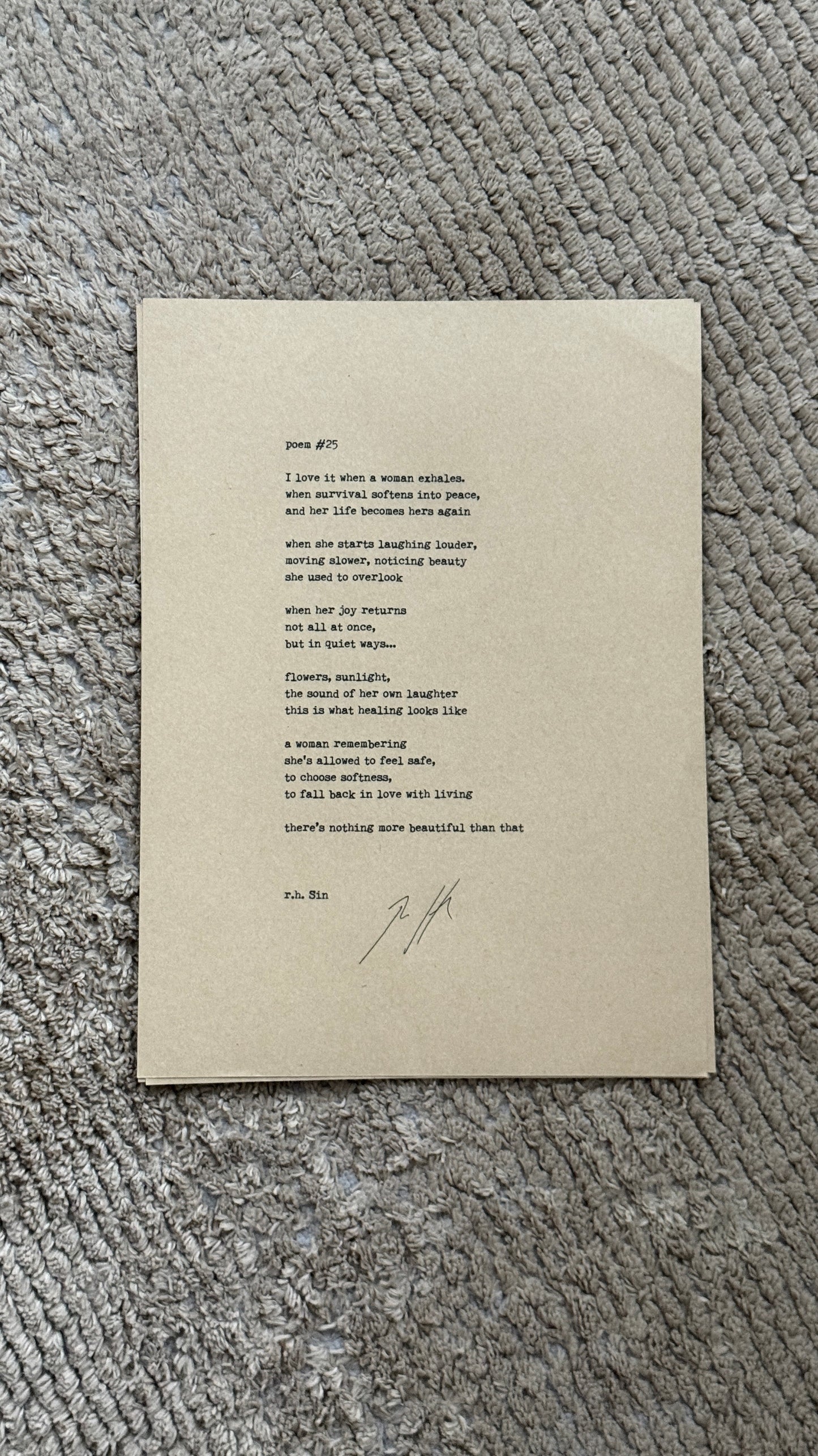 SIGNED | POEM #25