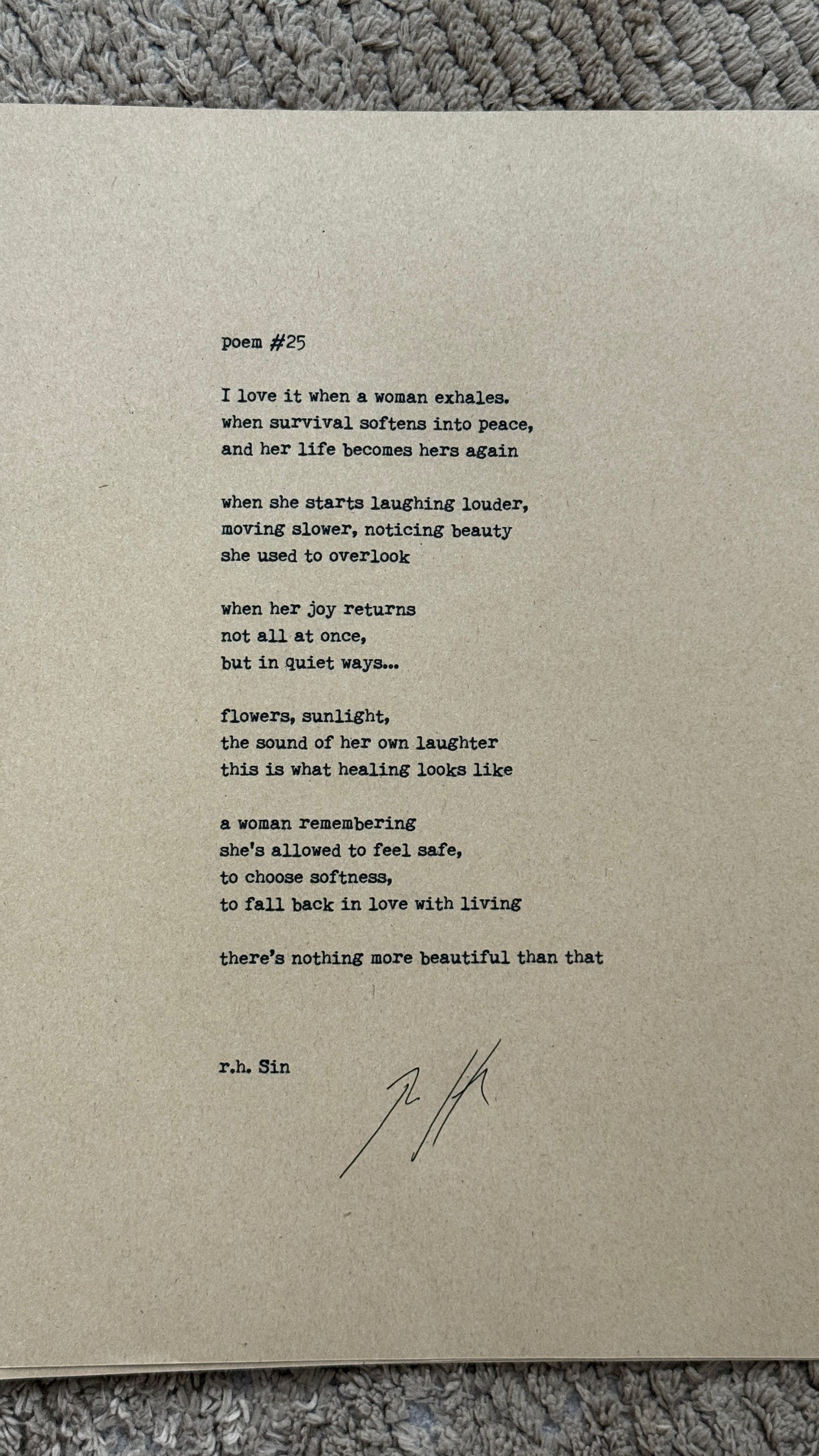SIGNED | POEM #25