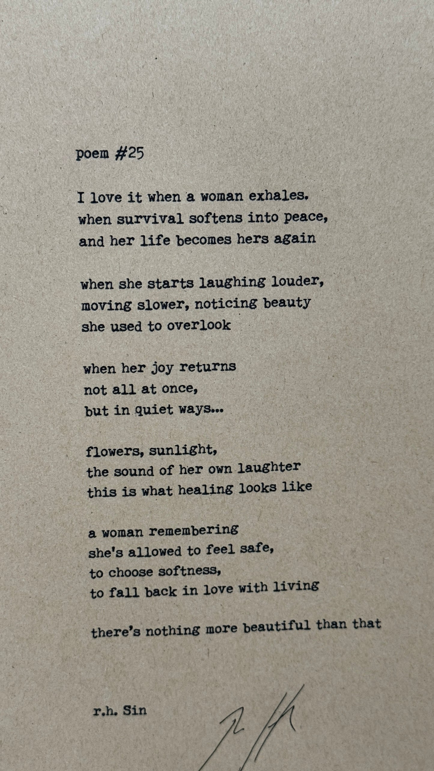SIGNED | POEM #25