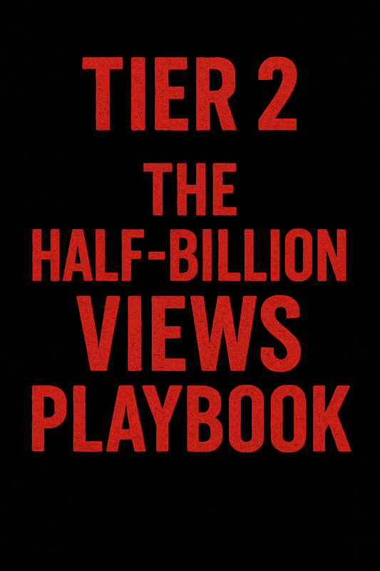 PRE-ORDER Tier 2: The Half-Billion View Playbook | (Digital Download — PDF)