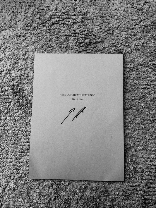 SIGNED MANUSCRIPT: SHE OUTGREW THE WOUND