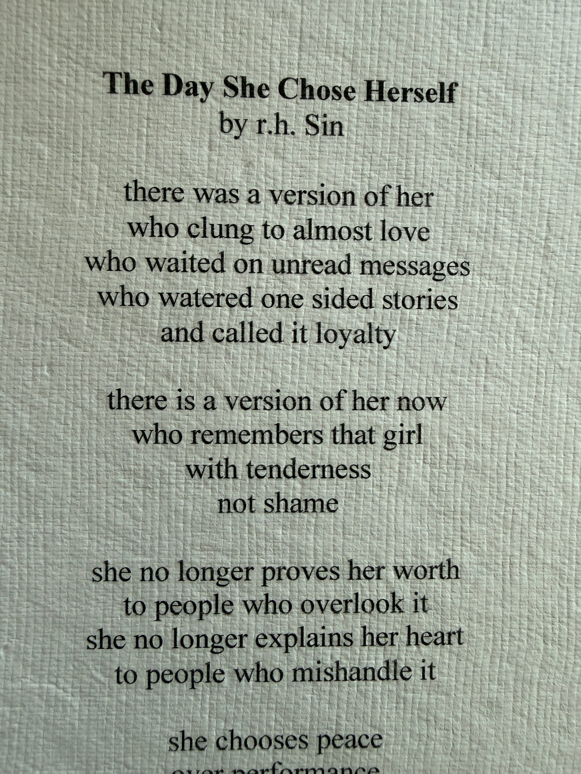SIGNED - THE DAY SHE CHOSE HERSELF