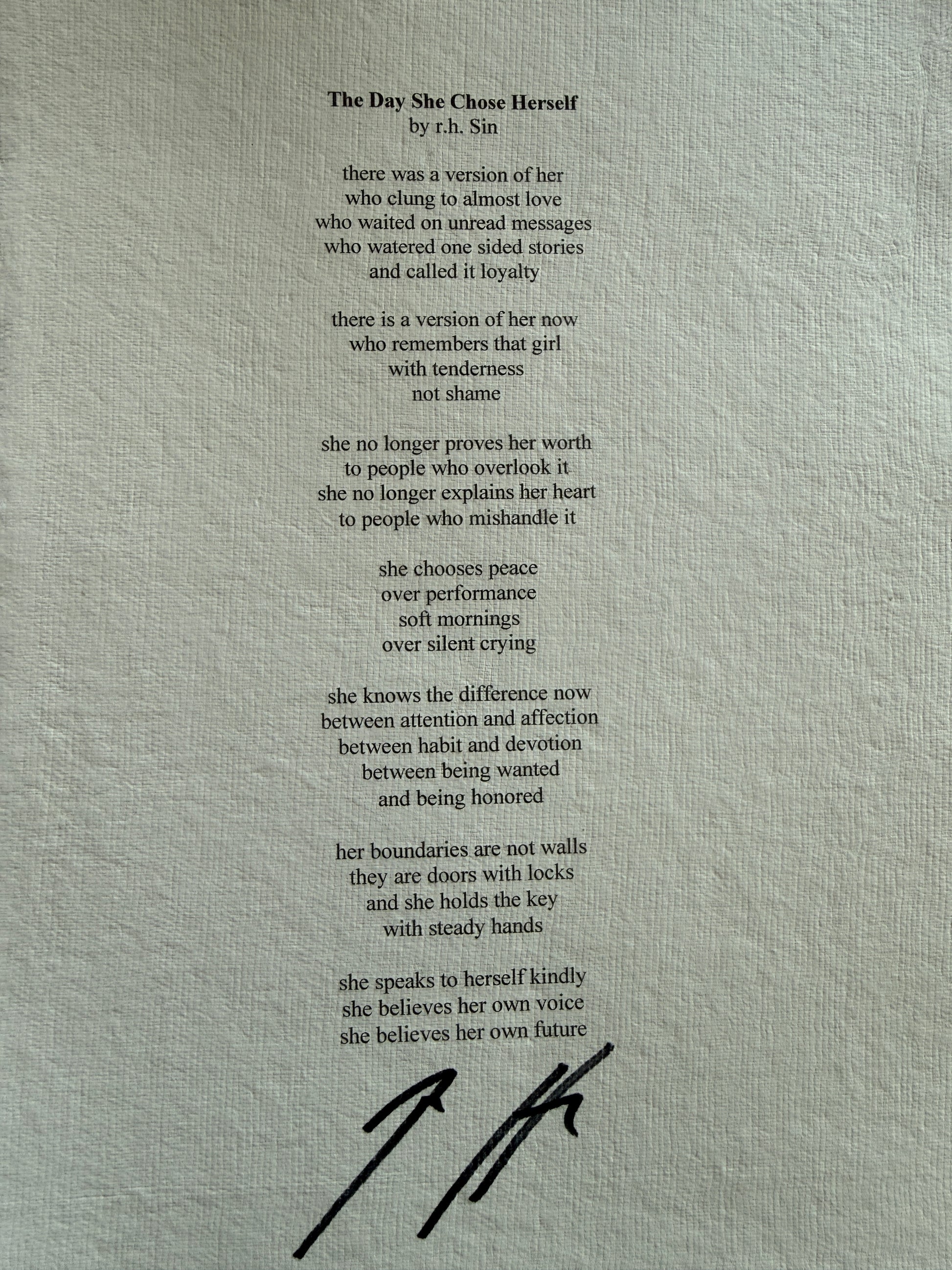 SIGNED - THE DAY SHE CHOSE HERSELF