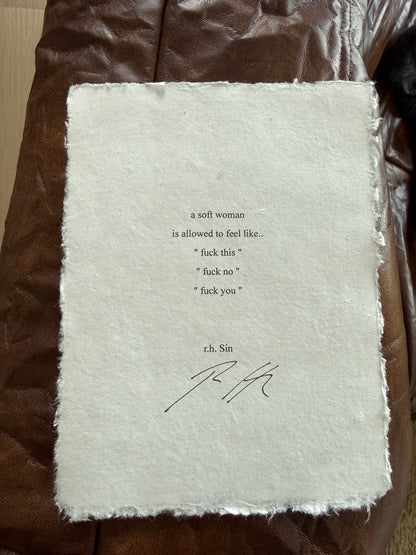 SIGNED - a soft woman #1