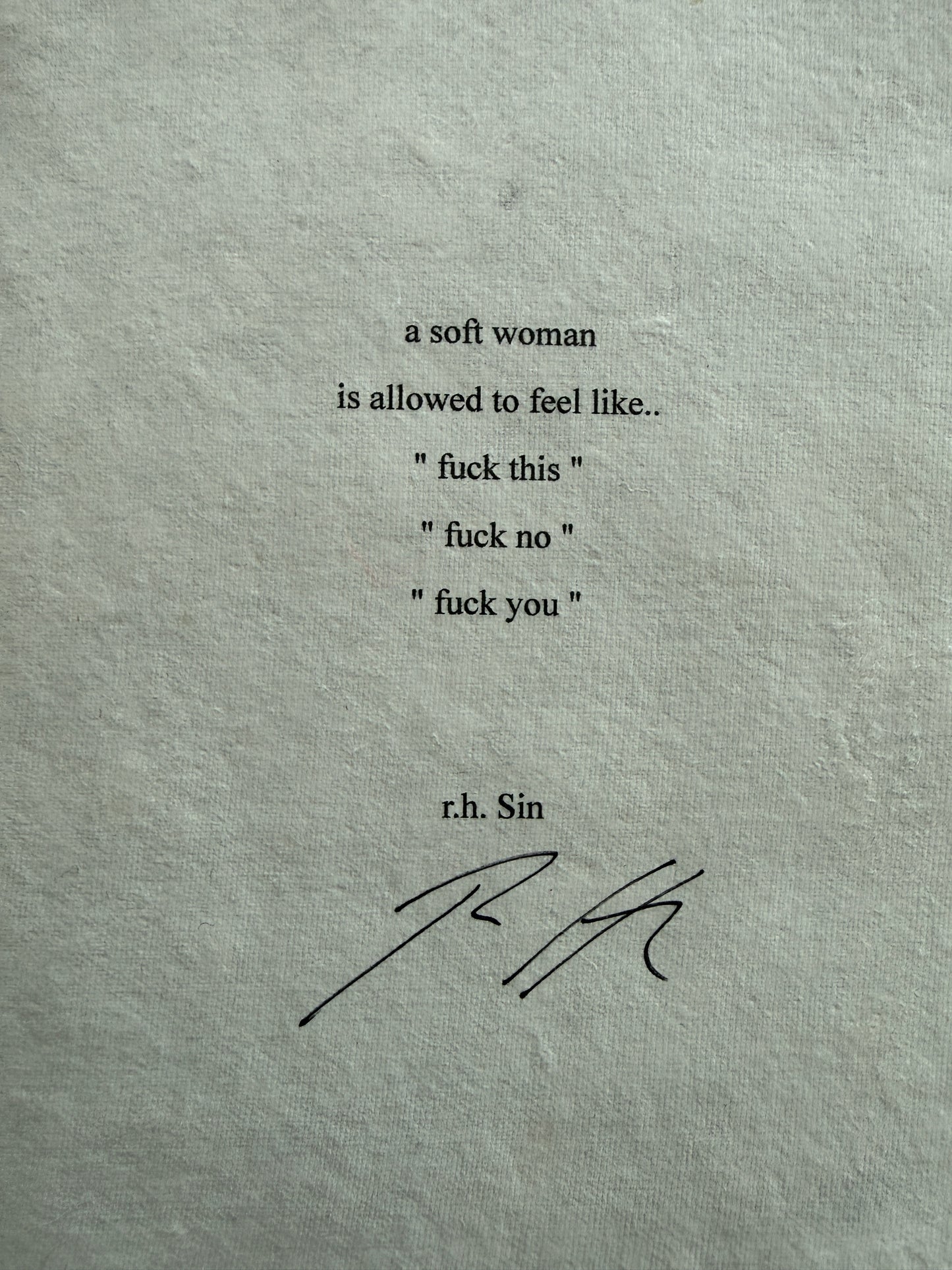 SIGNED - a soft woman #1