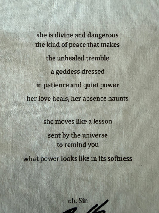 SIGNED - SHE IS DIVINE POEM