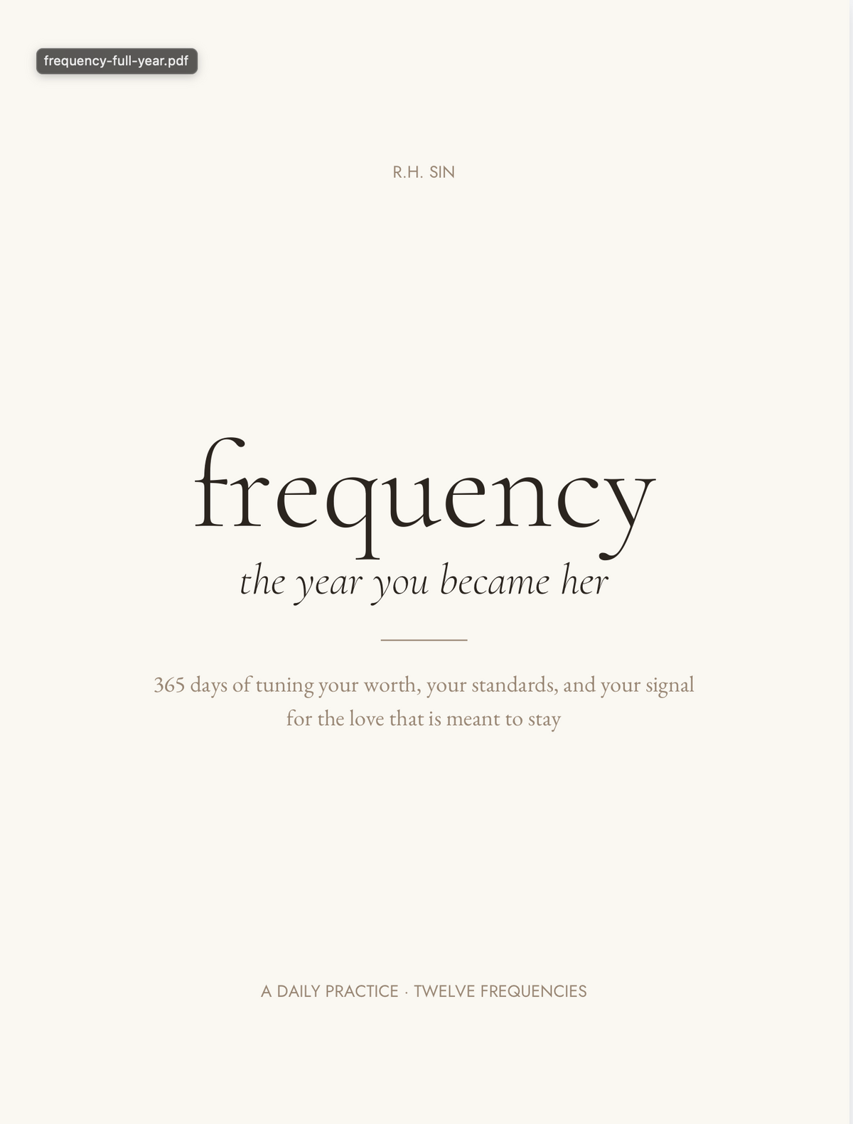 frequency: the year you became her | 365-day digital journal