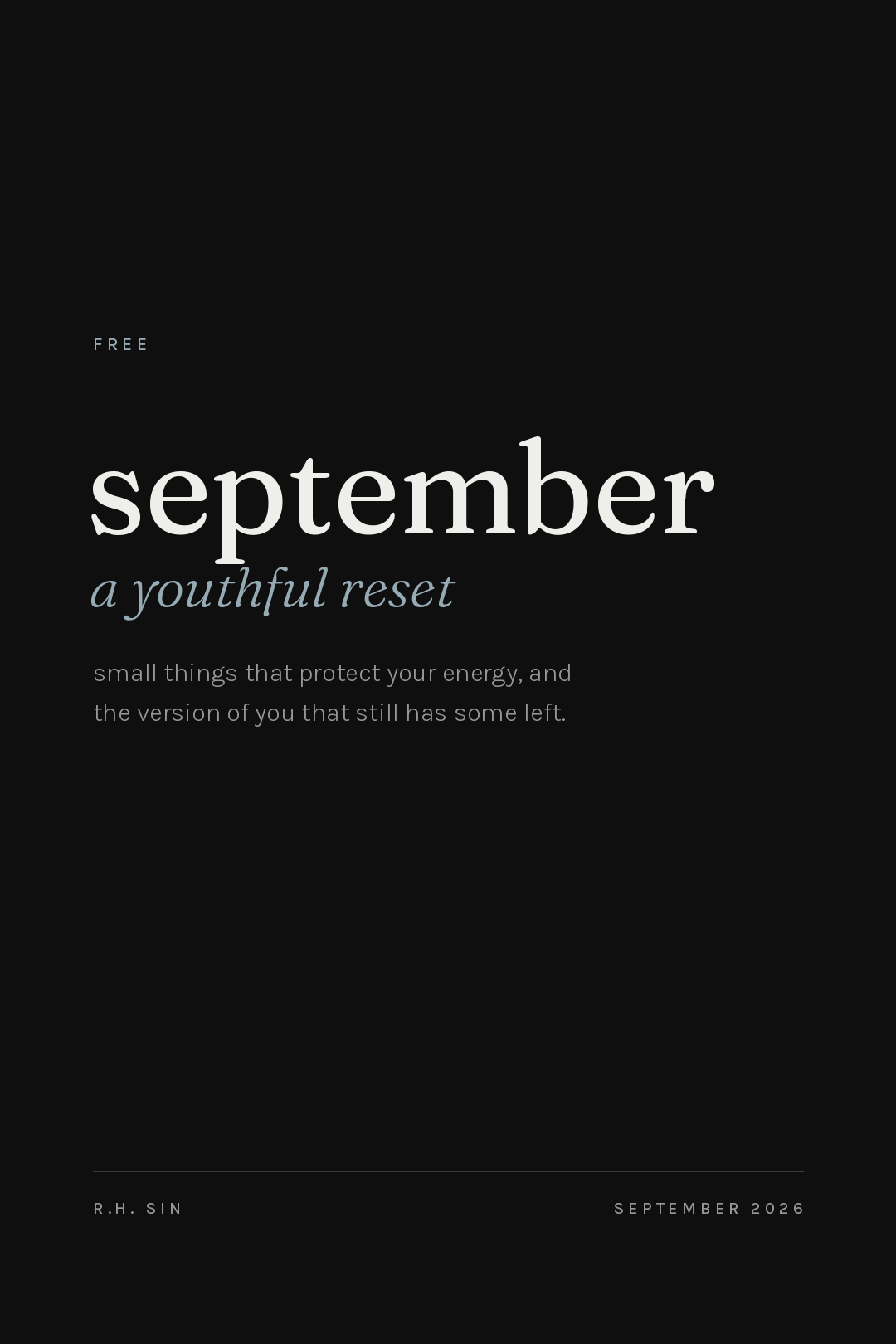 SEPTEMBER CHECKLIST