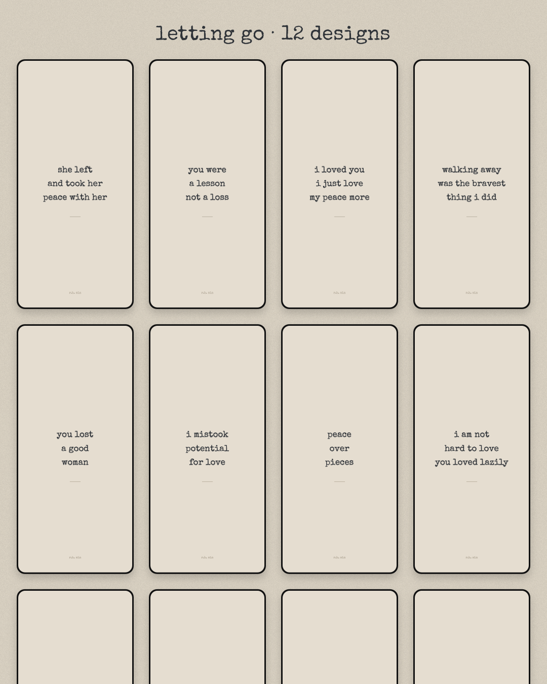 letting go — wallpaper pack for iphone, android & ipad | r.h. sin
