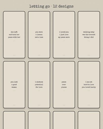 letting go — wallpaper pack for iphone, android & ipad | r.h. sin