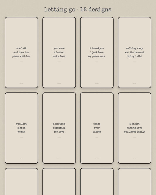 letting go — wallpaper pack for iphone, android & ipad | r.h. sin