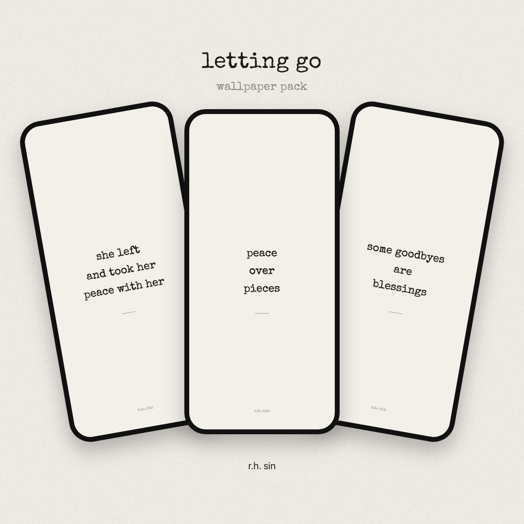 letting go — wallpaper pack for iphone, android & ipad | r.h. sin