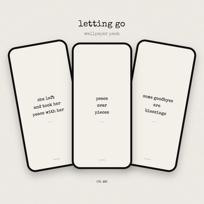 letting go — wallpaper pack for iphone, android & ipad | r.h. sin