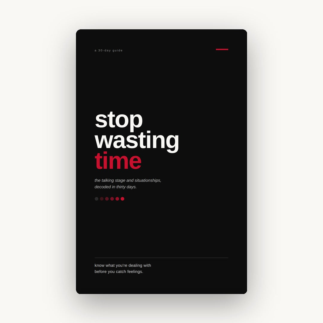 stop wasting time · situationship & talking stage journal (digital download)