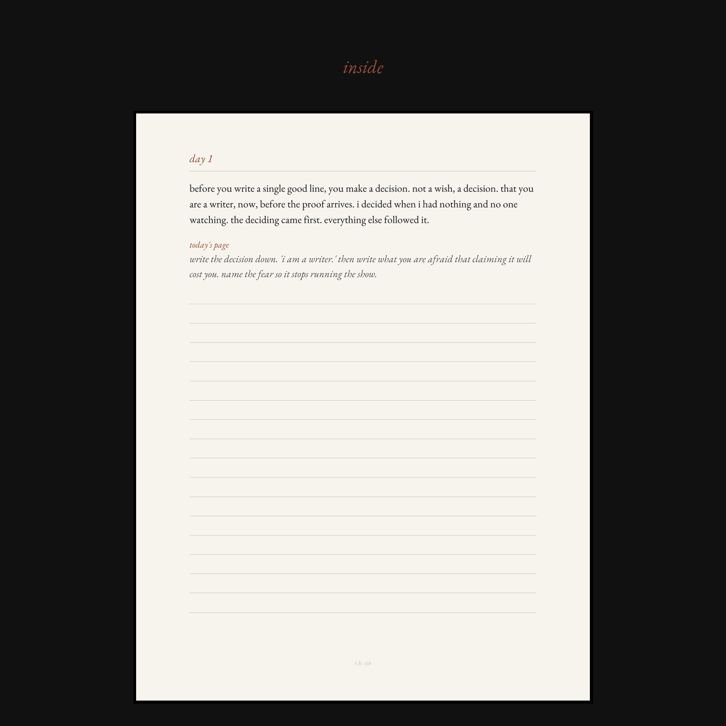 stop writing to no one.